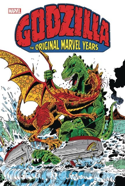 GODZILLA: THE ORIGINAL MARVEL YEARS OMNIBUS HERB TRIMPE WAR OF THE GIANTS COVER [DM ONLY]