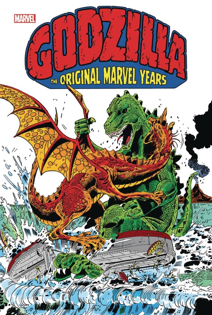 GODZILLA: THE ORIGINAL MARVEL YEARS OMNIBUS HERB TRIMPE WAR OF THE GIANTS COVER [DM ONLY]
